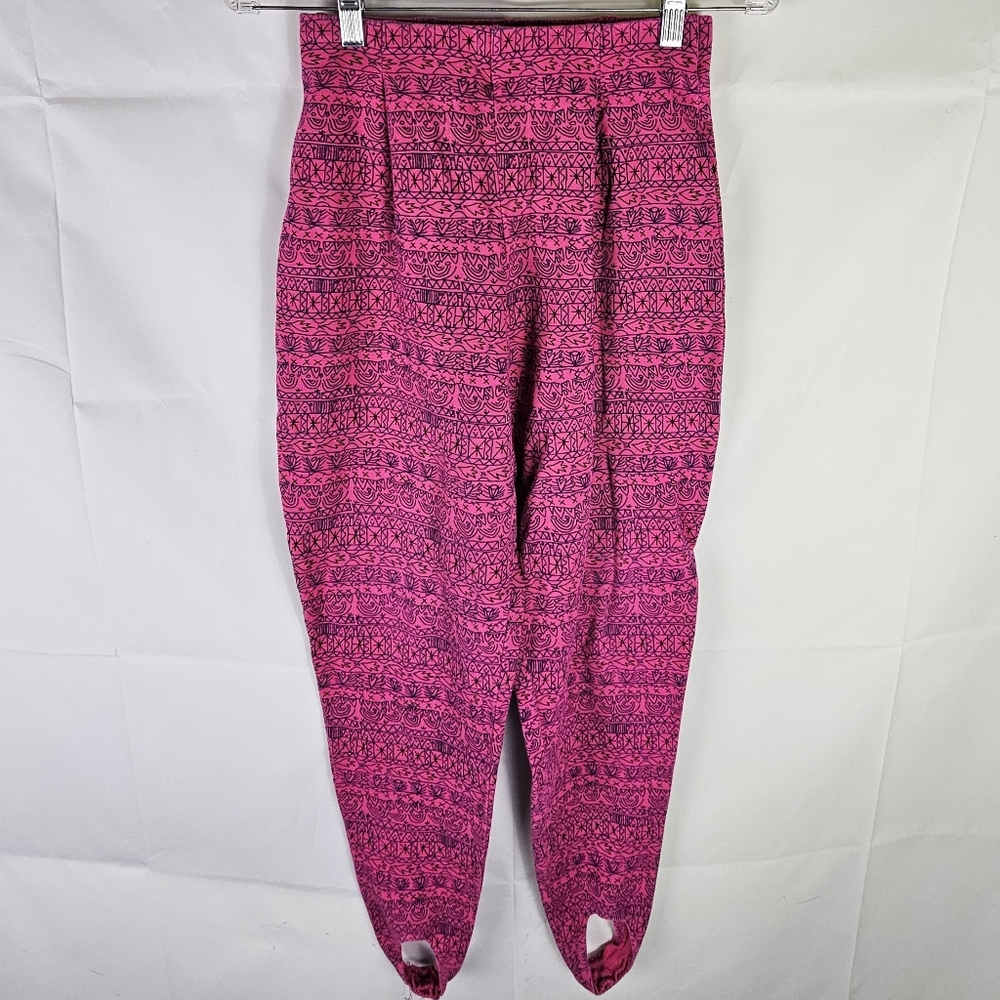 90's Vintage Segrets Sun Prints Stirrup Pants Womens S Gorpcore Casual Soft Girl